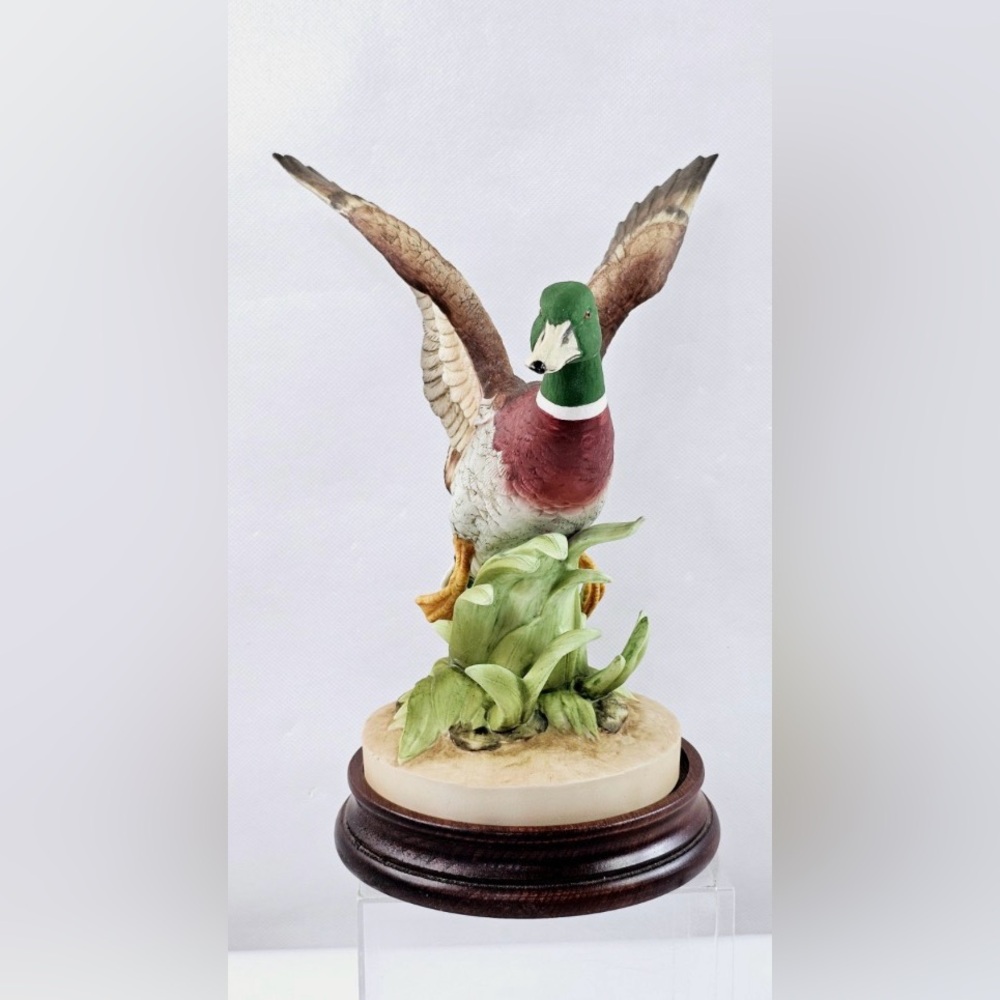 Andrea Sadek Porcelain Mallard Drake Duck In Flight #8083